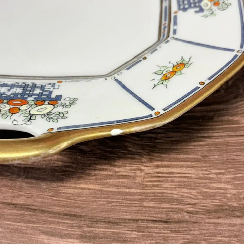Antique B & O Co Limoges Handled Cake Plate Tray 10.5